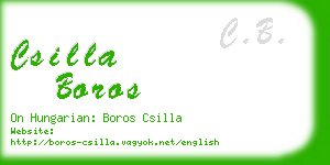 csilla boros business card